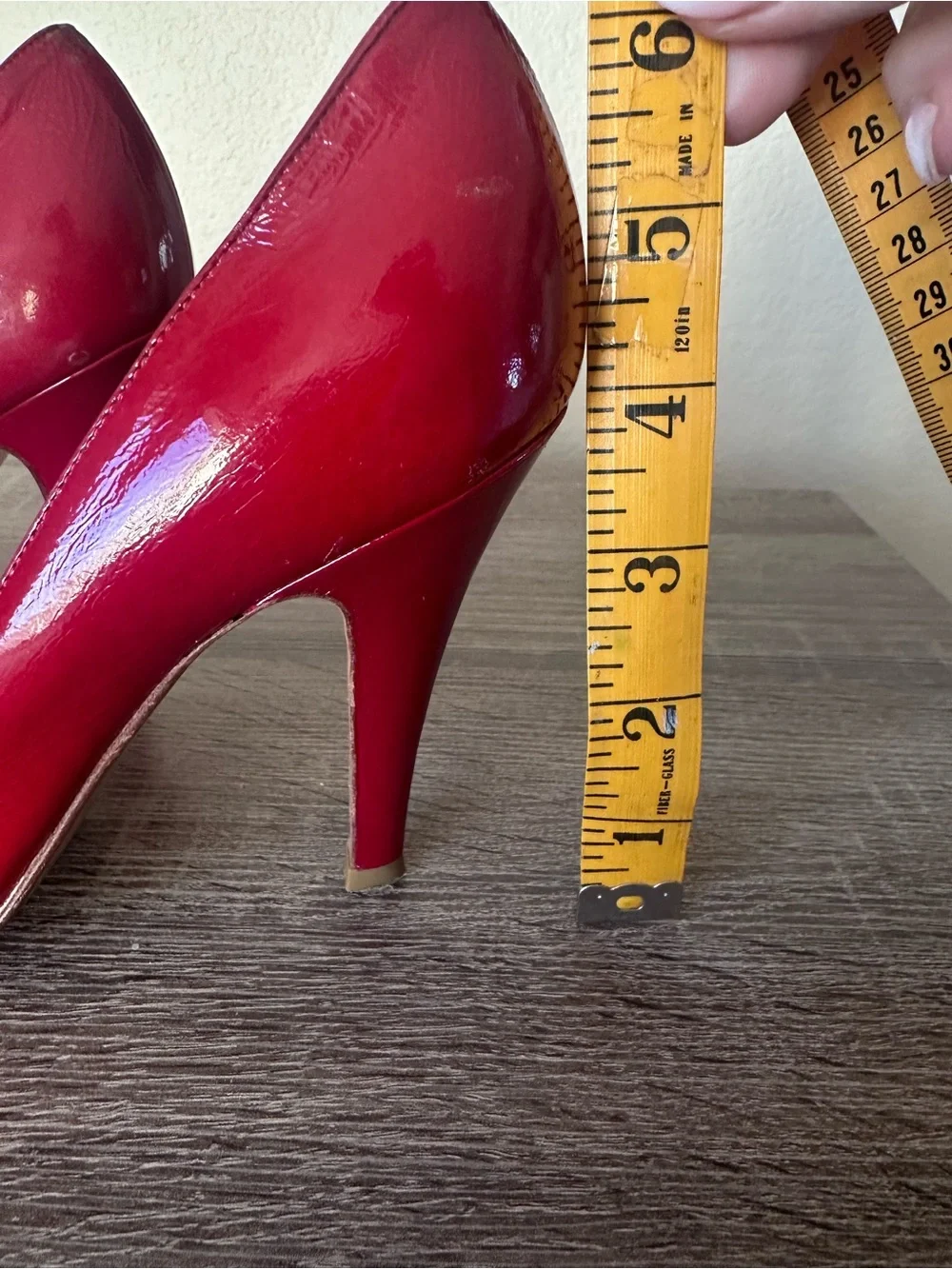 Vintage Sigerson Morrison Size 6.5 Red Patent Leather Pointed Toe Stiletto Heels